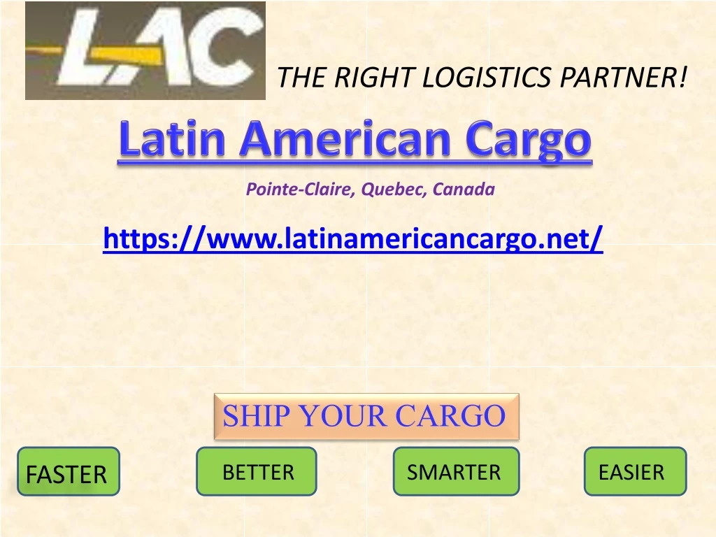 the right logistics partner