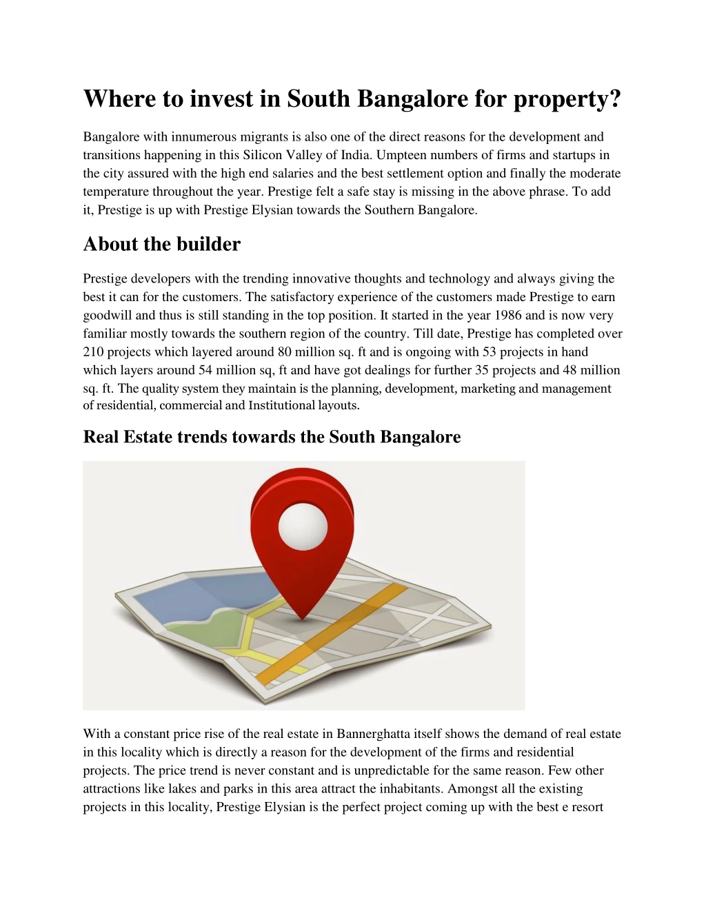 where to invest in south bangalore for property