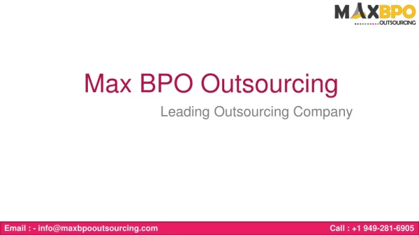 Business Process Outsourcing(BPO) Company - Max BPO Outsourcing