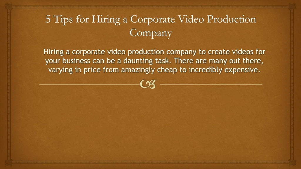 5 tips for hiring a corporate video production company