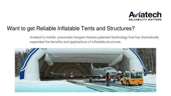 Inflatable Tents and Self-Supporting Tents – Aviatech