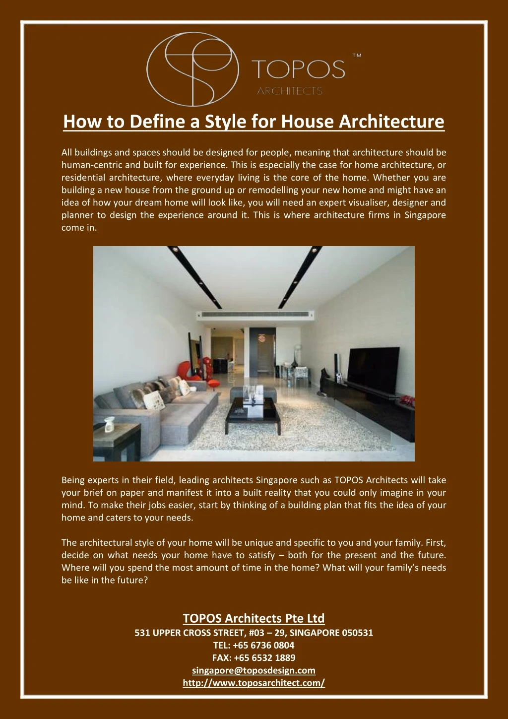 how to define a style for house architecture