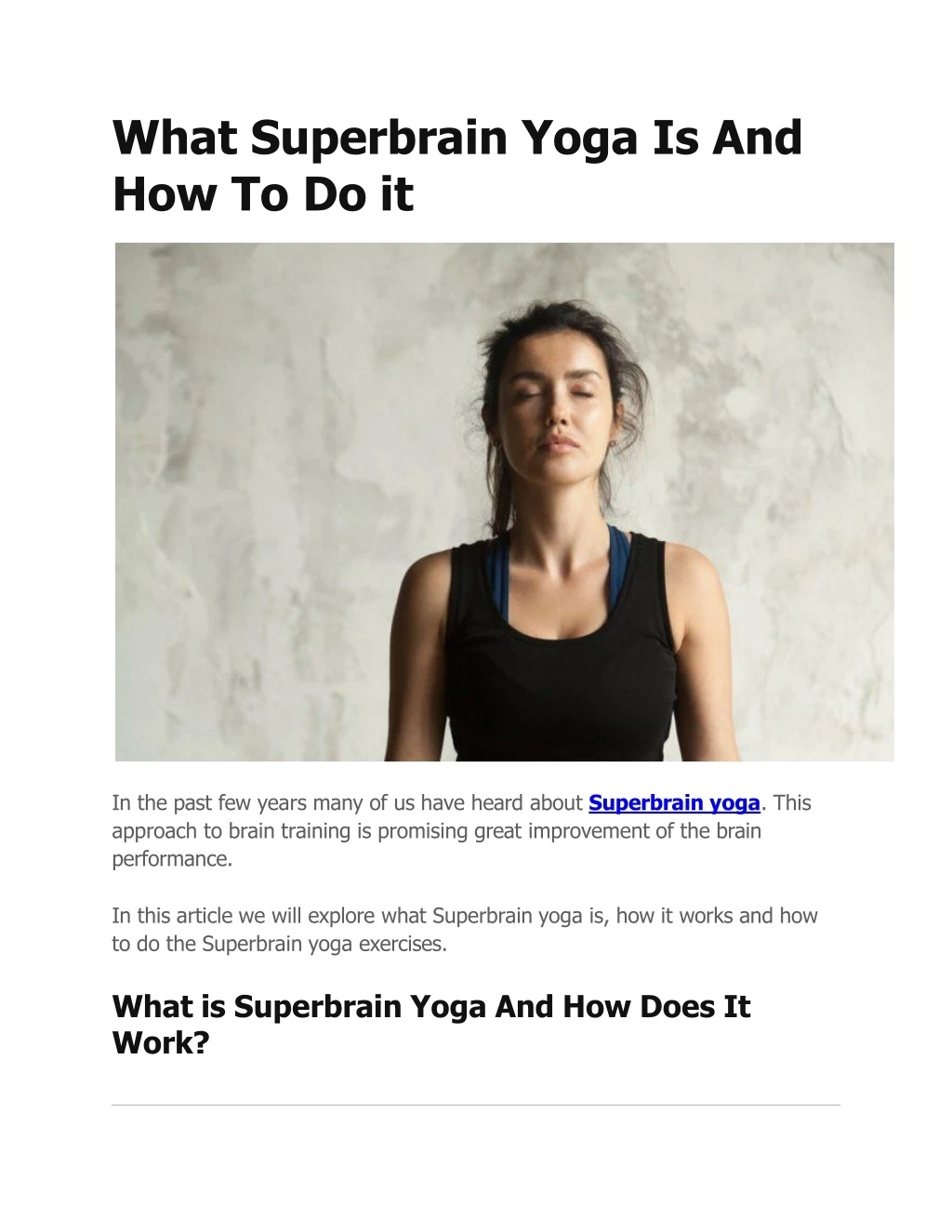 what superbrain yoga is and how to do it