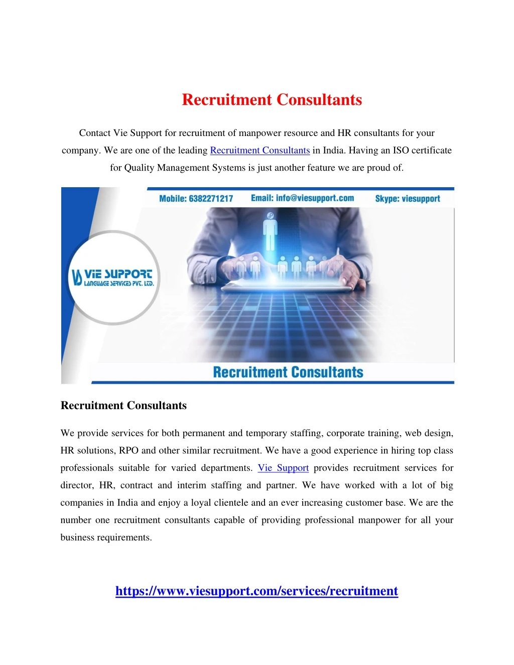 recruitment consultants