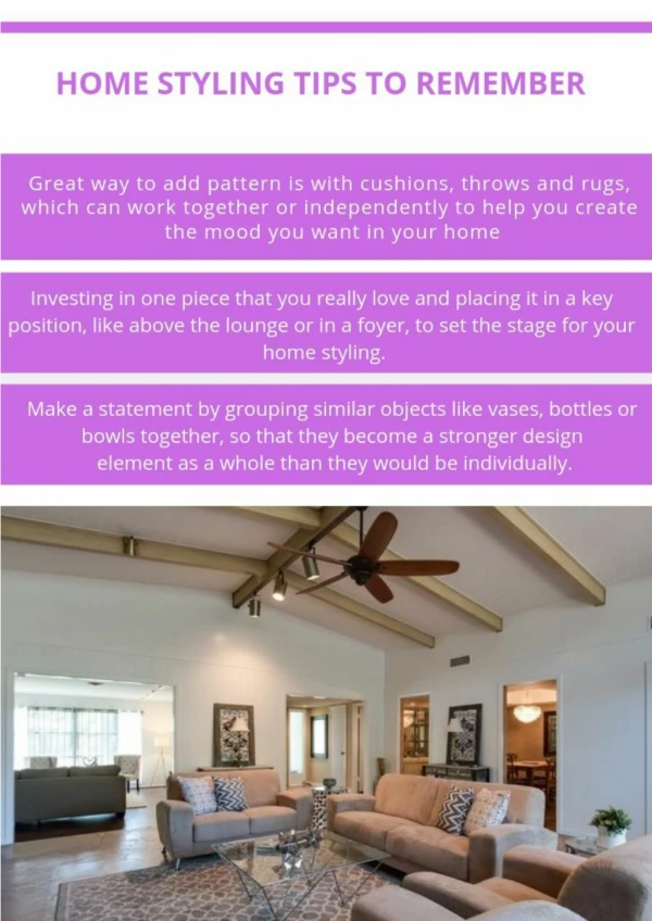 Property Styling tips to remember