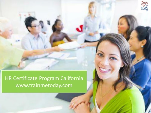 HR Certificate Program California