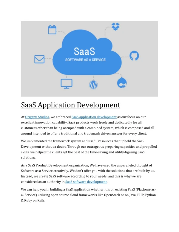 SaaS App Development Company