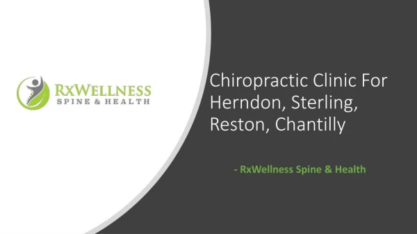 Chiropractic Clinic For Herndon, Sterling, Reston, Chantilly