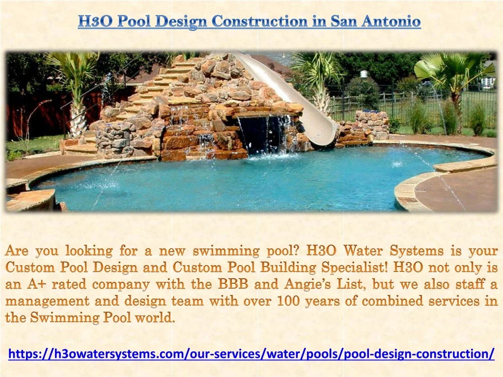 h3o pool design construction in san antonio