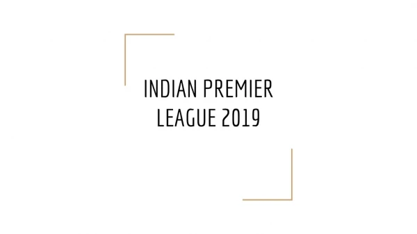 IPL Betting Tips for 2019