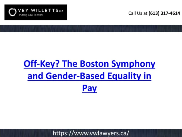 Off-Key? The Boston Symphony and Gender-Based Equality in Pay | Vey Willetts LLP