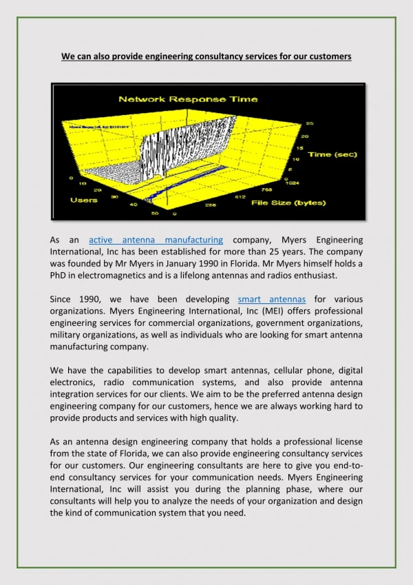 We can also provide engineering consultancy services for our customers