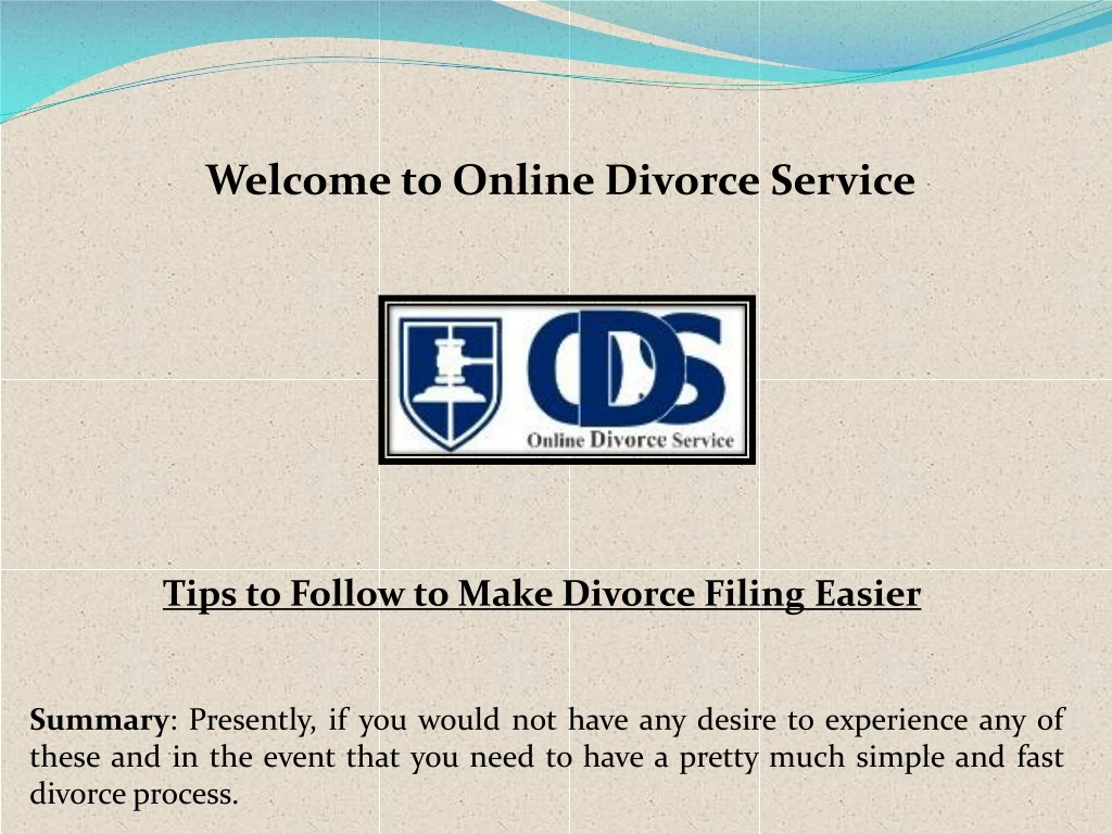 welcome to online divorce service