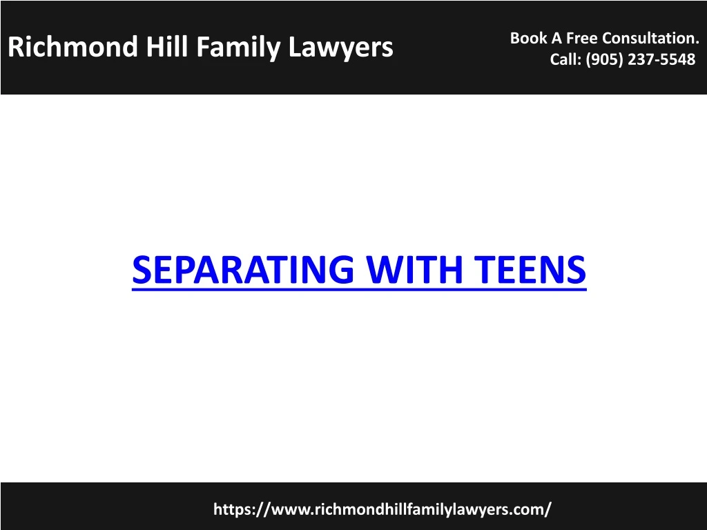 separating with teens