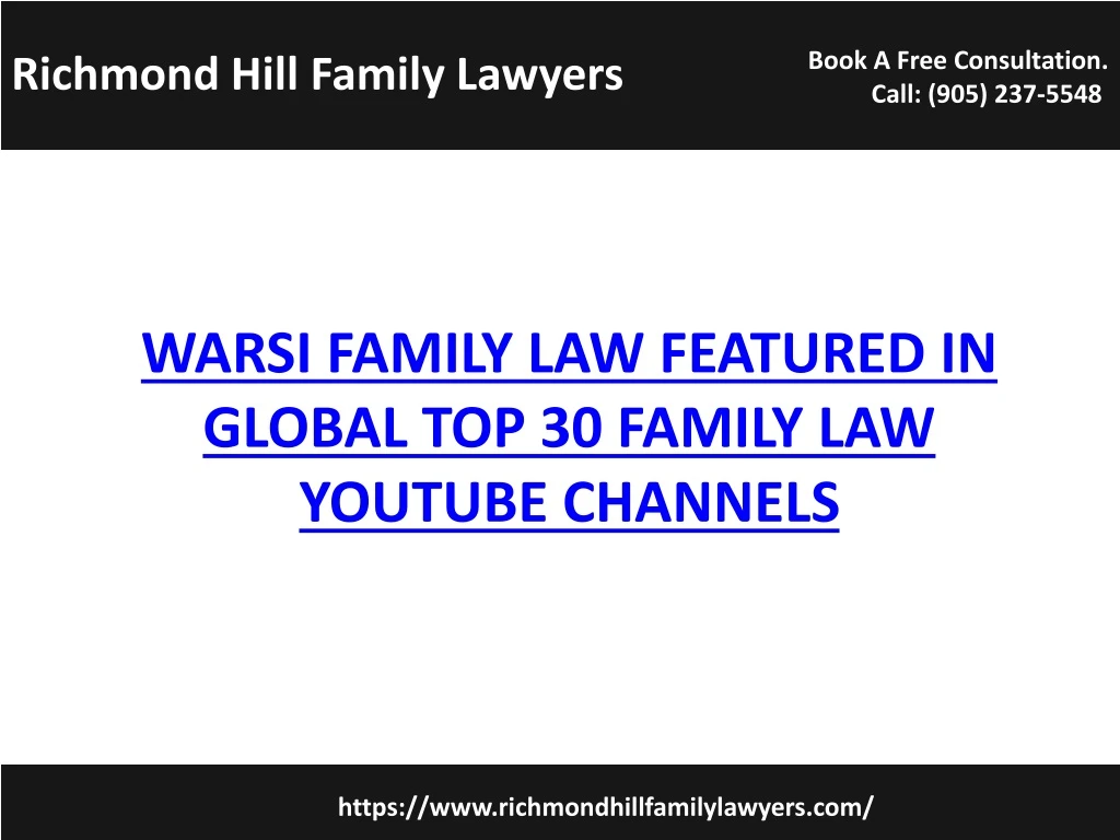 warsi family law featured in global top 30 family law youtube channels