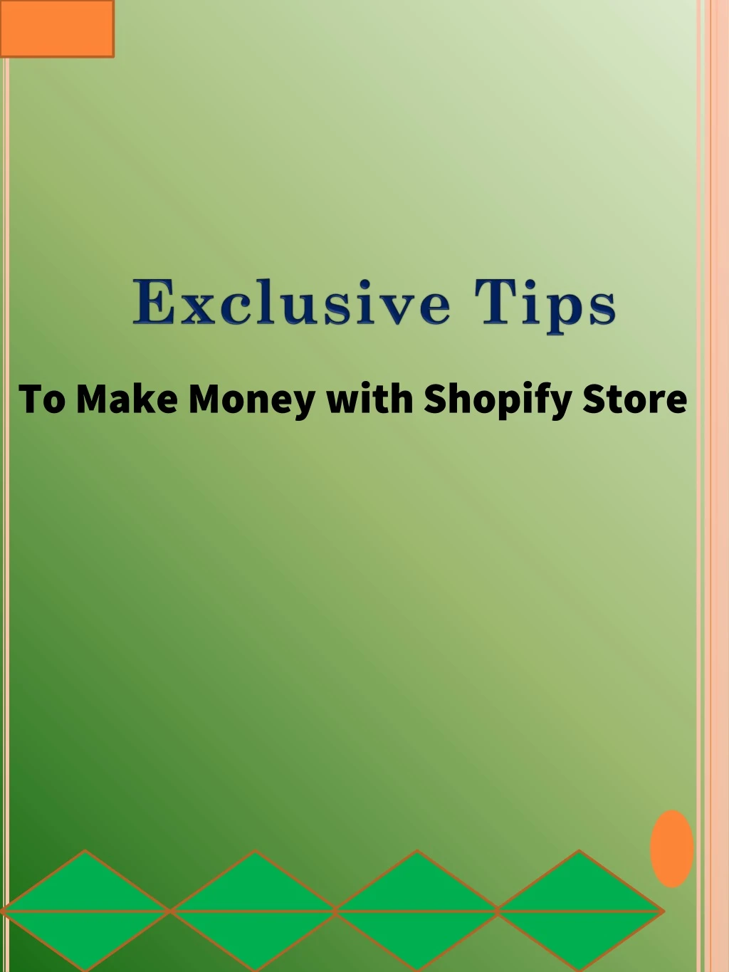 to make money with shopify store