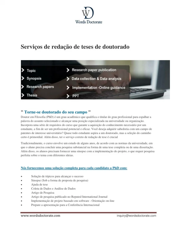 servi os de reda o de teses de doutorado