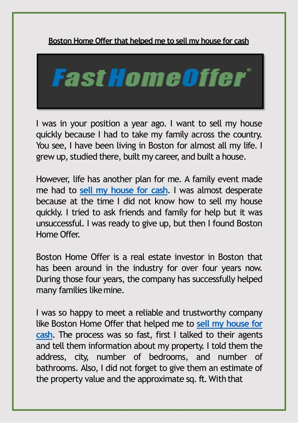 boston home offer that helped me to sell my house