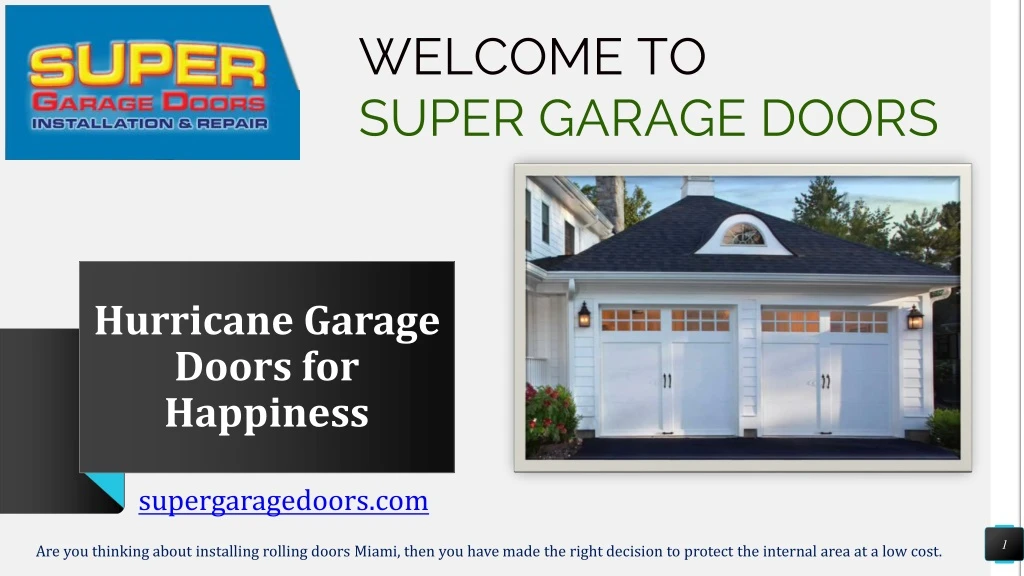 welcome to super garage doors