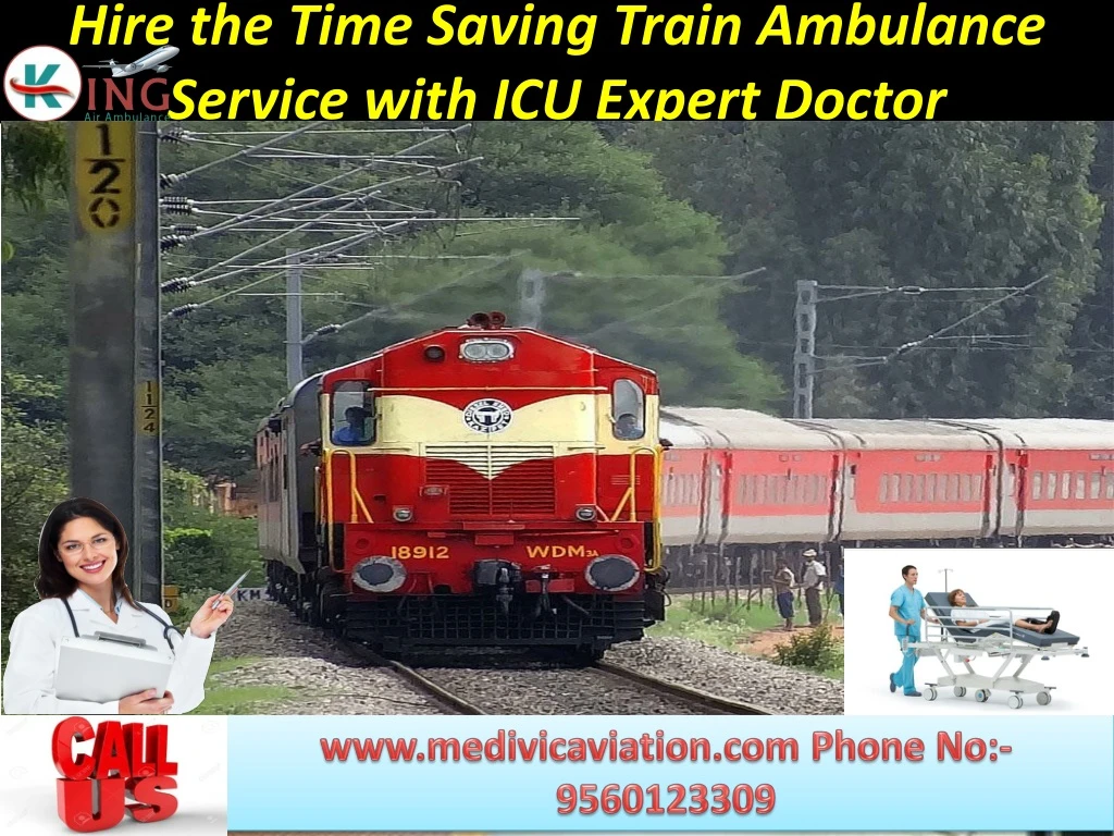 hire the time saving train ambulance service with icu expert doctor