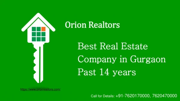 Best Real Estate Company in Gurgaon - Orion Realtors