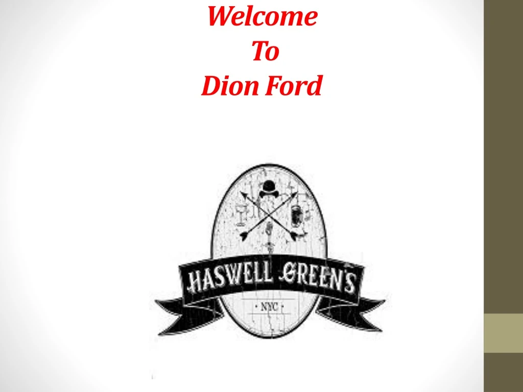 welcome to dion ford