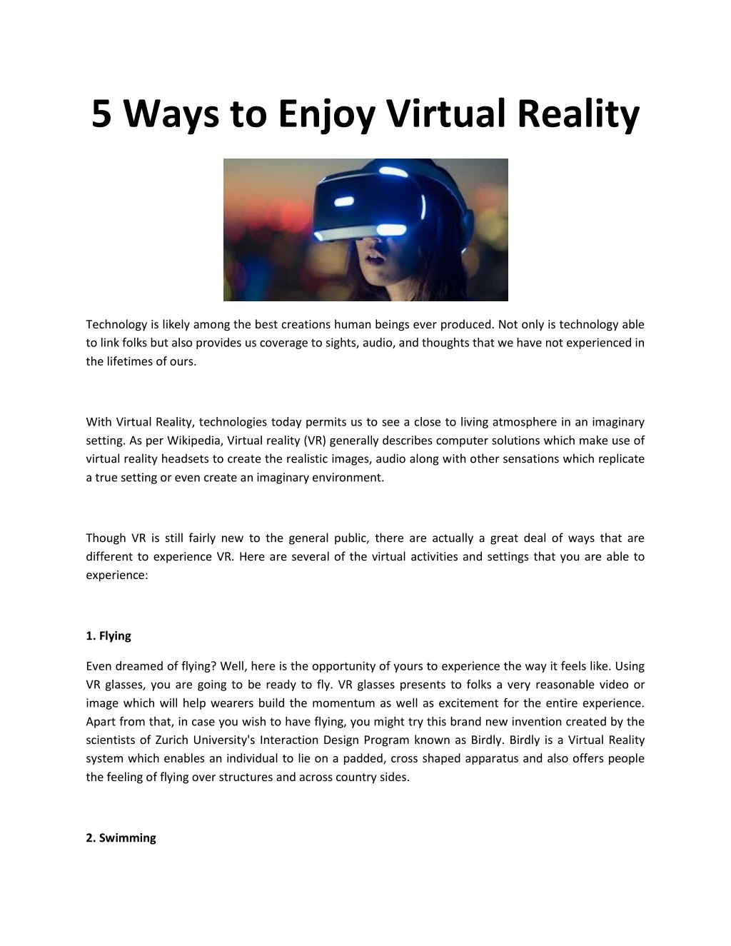5 ways to enjoy virtual reality