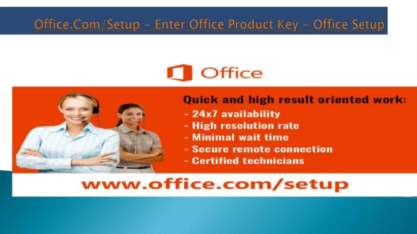 Office.Com/Setup - Enter Office Product Key - Office Setup