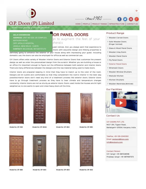 Interior and Exterior Doors - Interior Doors Manufacturers, Exterior Doors Manufacturers