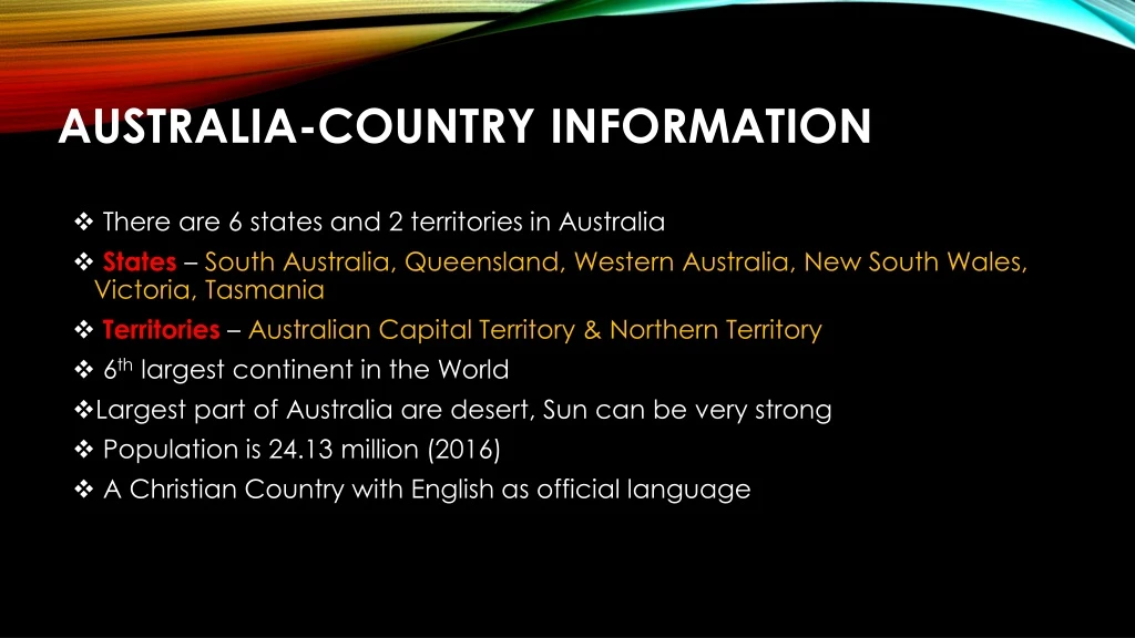 australia country information