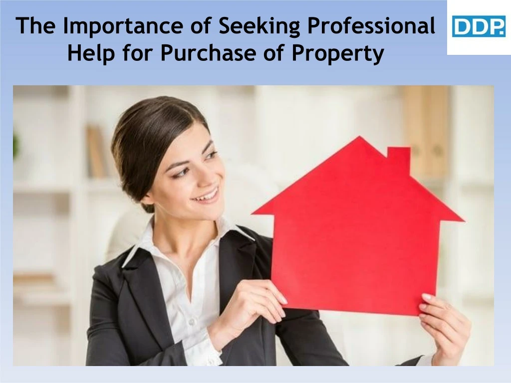 the importance of seeking professional help for purchase of property