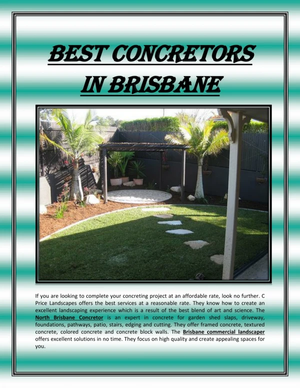 Best Concretors in Brisbane