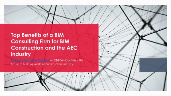 Top Benefits of a BIM Consulting Firm for BIM Construction and the AEC industry