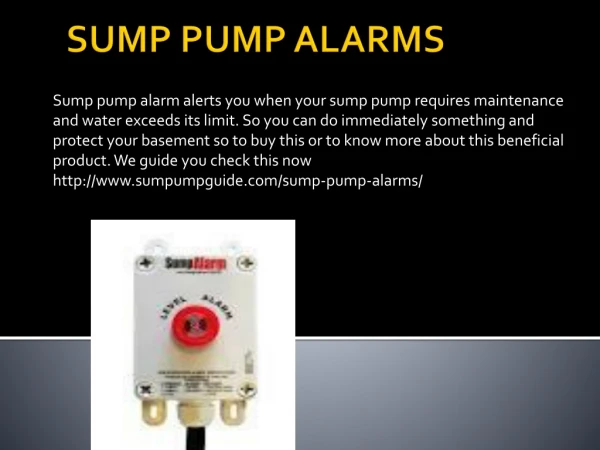 Sump pump alarms with pros and cons