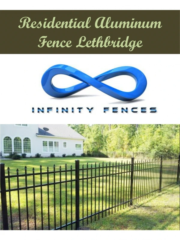 Residential Aluminum Fence Lethbridge