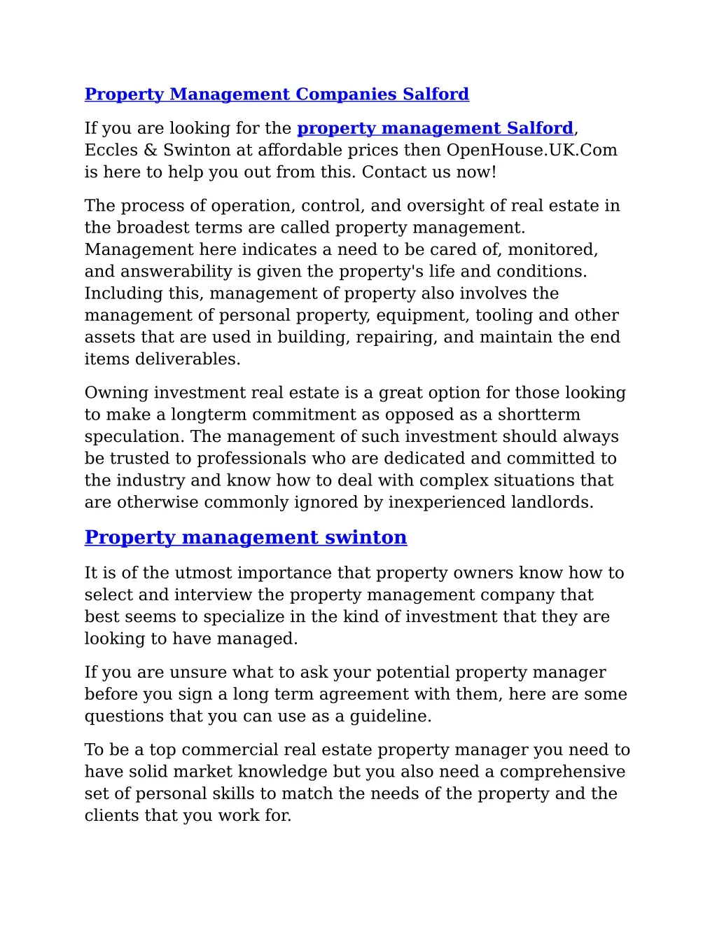 property management companies salford