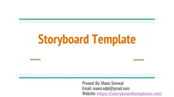 Story Board Templates