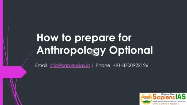 How to Prepare for Anthropology Optional