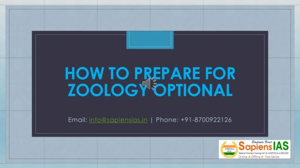 How to prepare for Zoology Optional