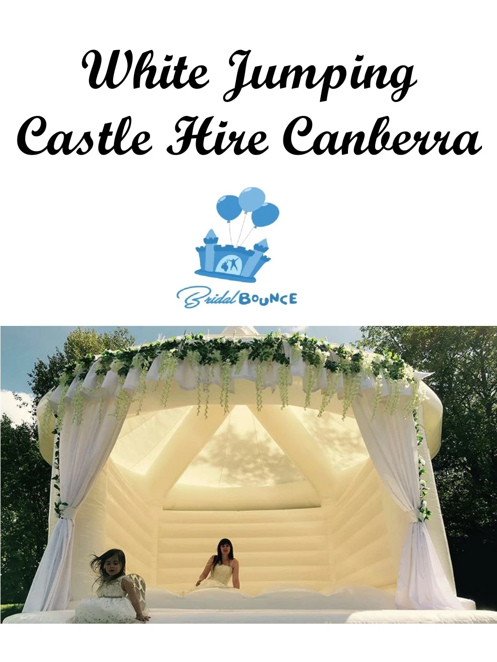 white jumping castle hire canberra