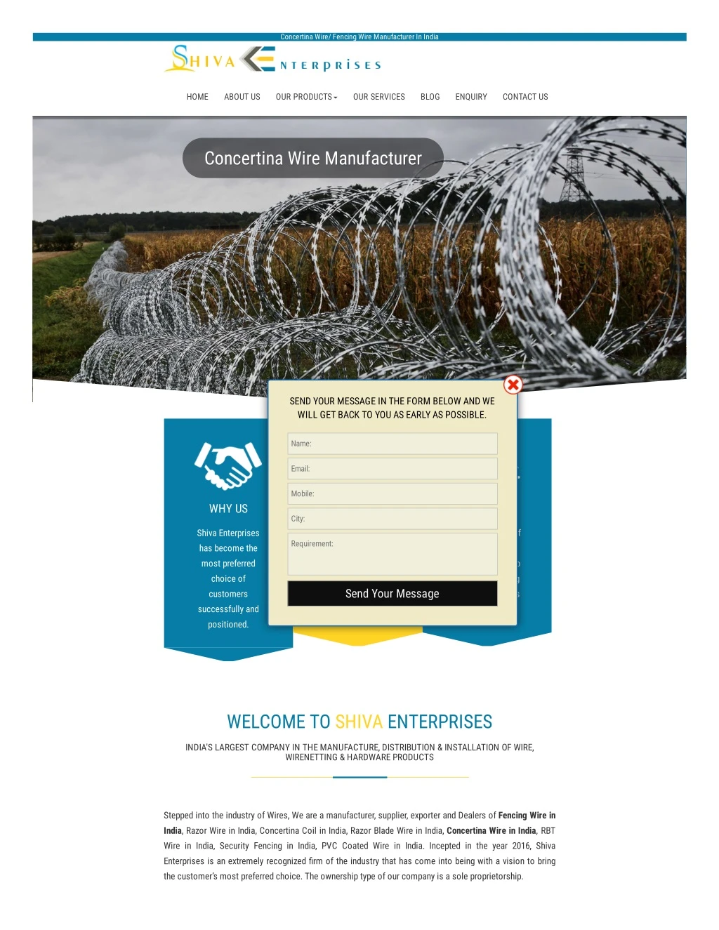 concertina wire fencing wire manufacturer in india