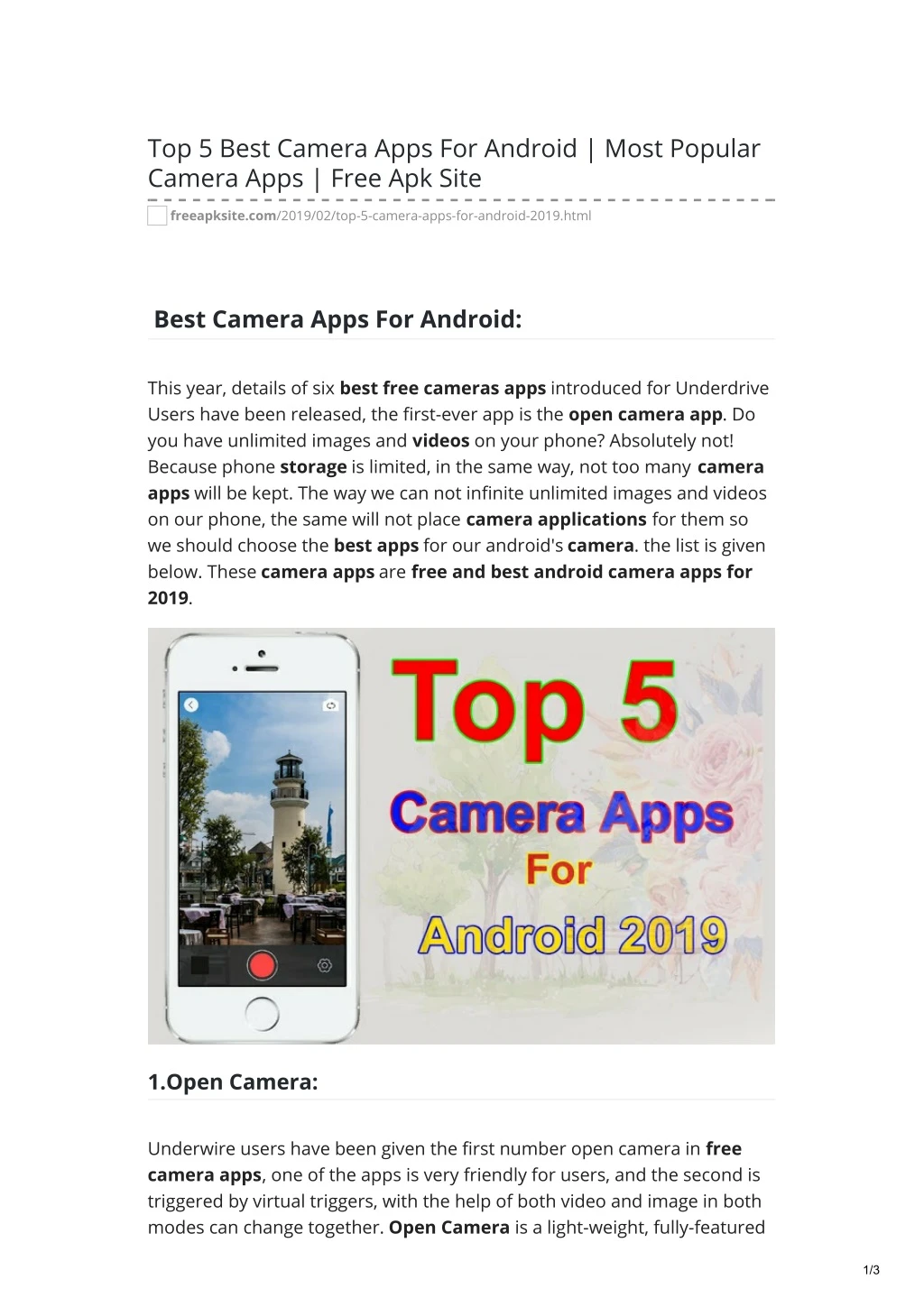 top 5 best camera apps for android most popular