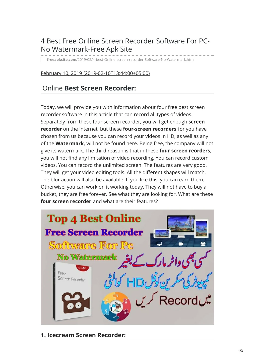 4 best free online screen recorder software