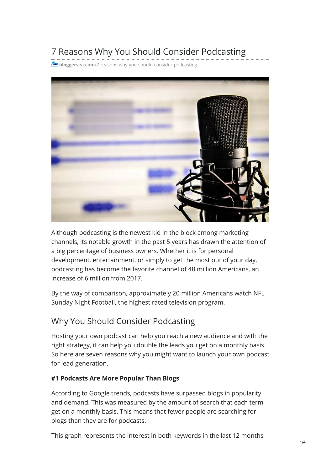 7 reasons why you should consider podcasting