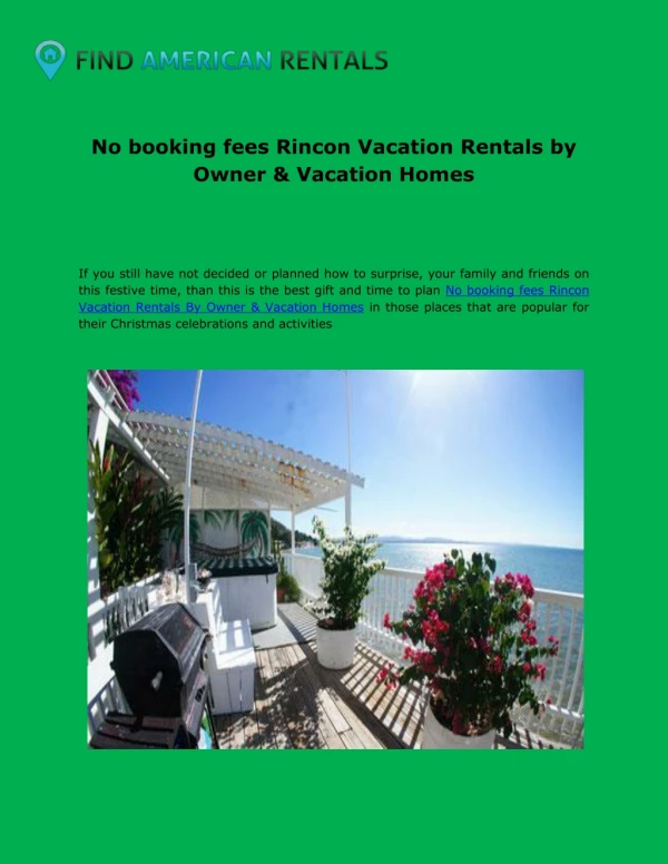 No booking fees Rincon Vacation Rentals By Owner & Vacation Homes