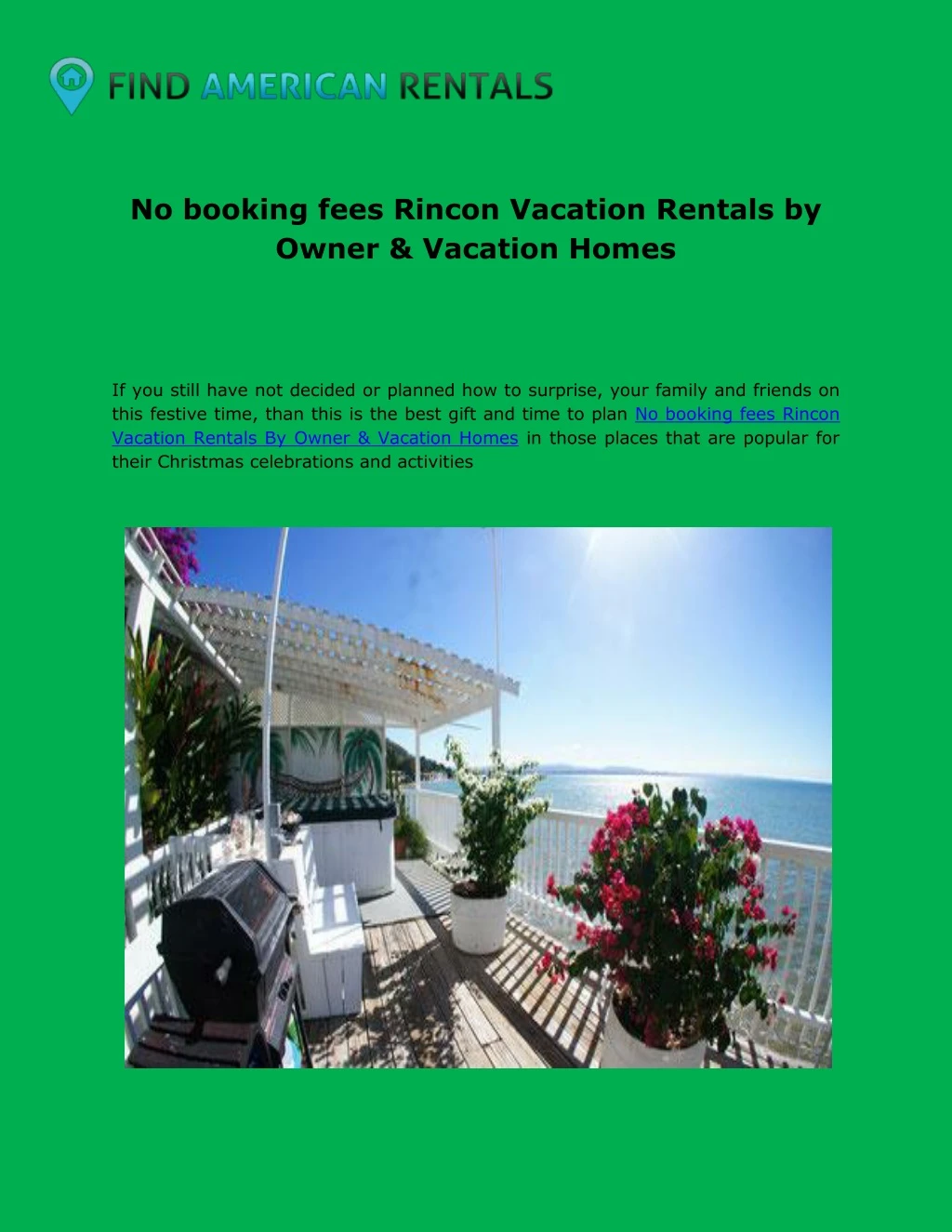 no booking fees rincon vacation rentals by owner