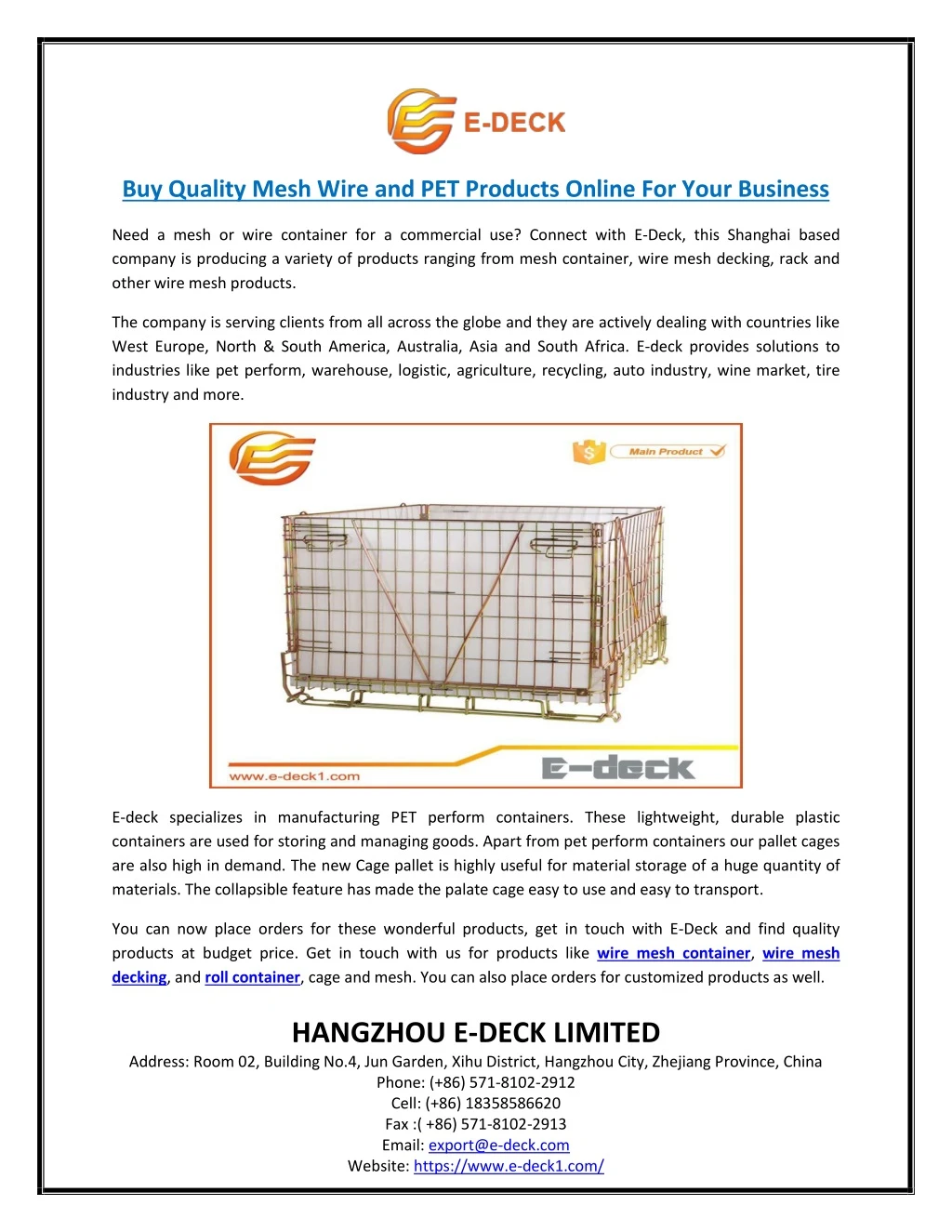 buy quality mesh wire and pet products online