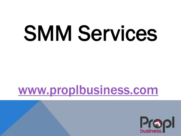 SMM Services - www.proplbusiness.com
