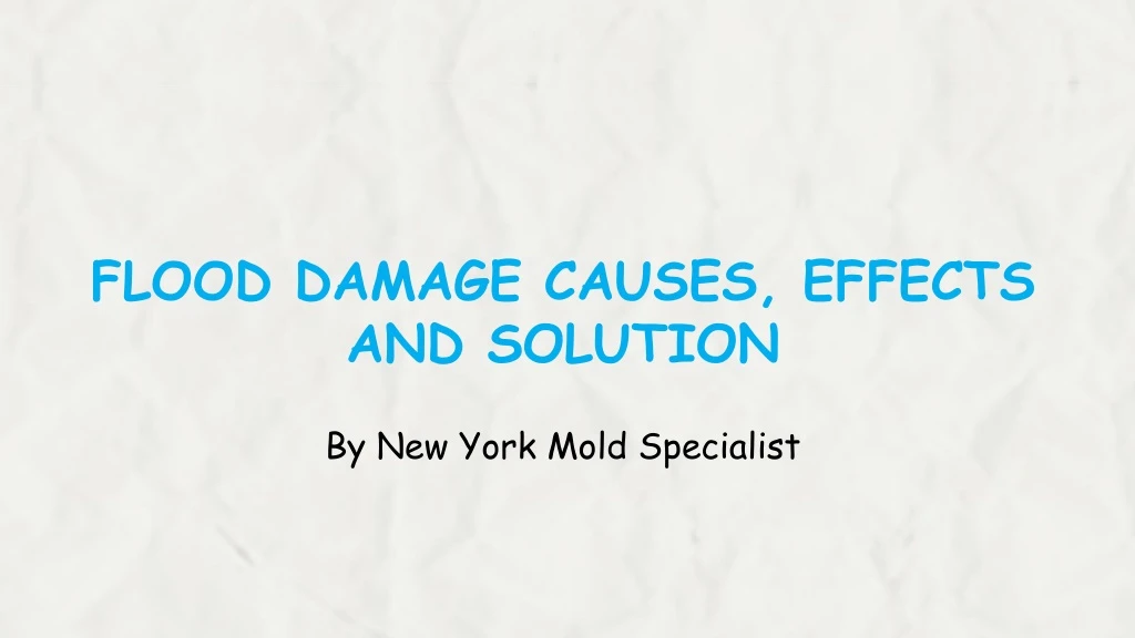 flood damage causes effects and solution