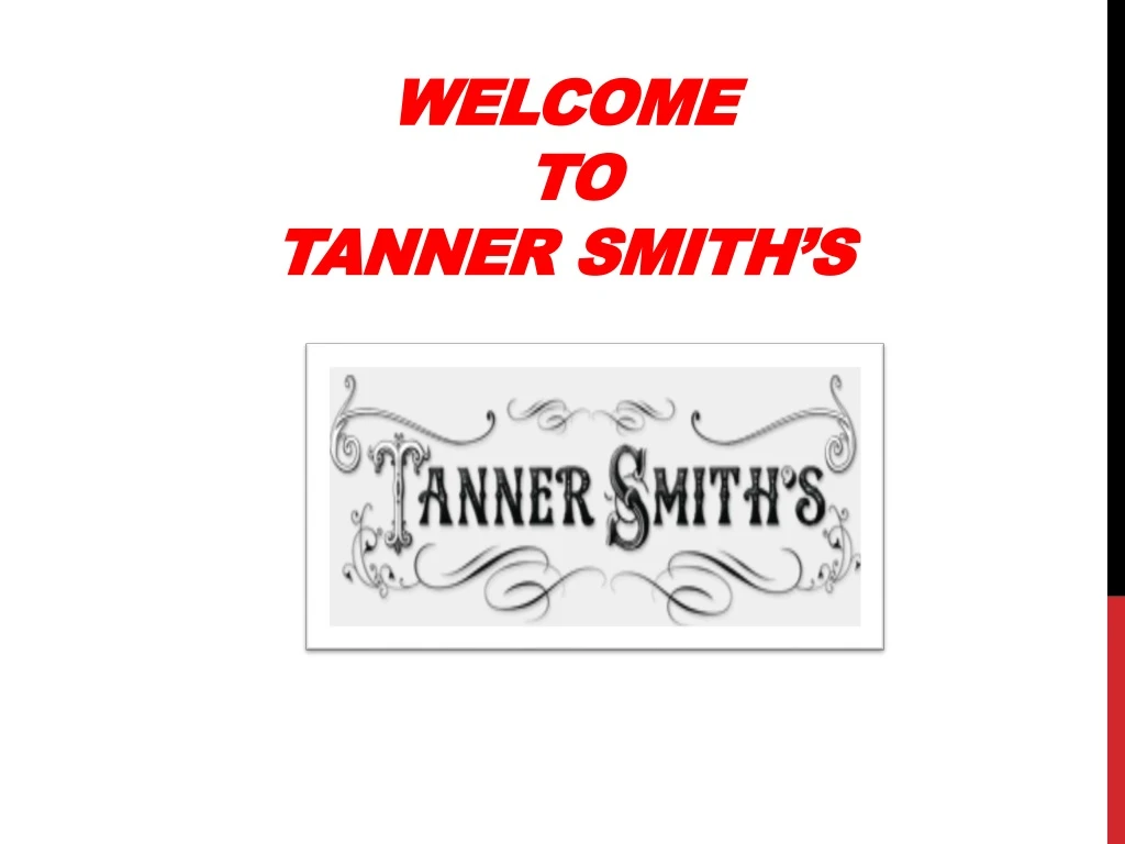 welcome to tanner smith s